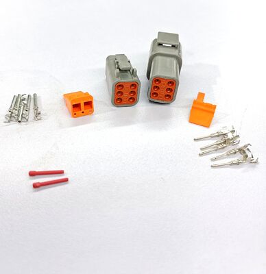 100% nuovo materiale in PP kit di connessione a 6 pin tedesco con alloggiamento per parti di sollevamento per forbici genio e parti di scatola di controllo della piattaforma con garanzia di 1 anno